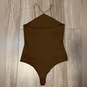 [2for$10] H&M Brown Jersey Thong Bodysuit - MEDIUM